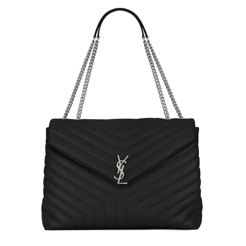 商品Yves Saint Laurent|SAINT LAURENT PARIS/圣罗兰 女士LOULOU大号小牛皮银链单肩包 574947DV7261000,价格¥21504,第3张图片详细描述