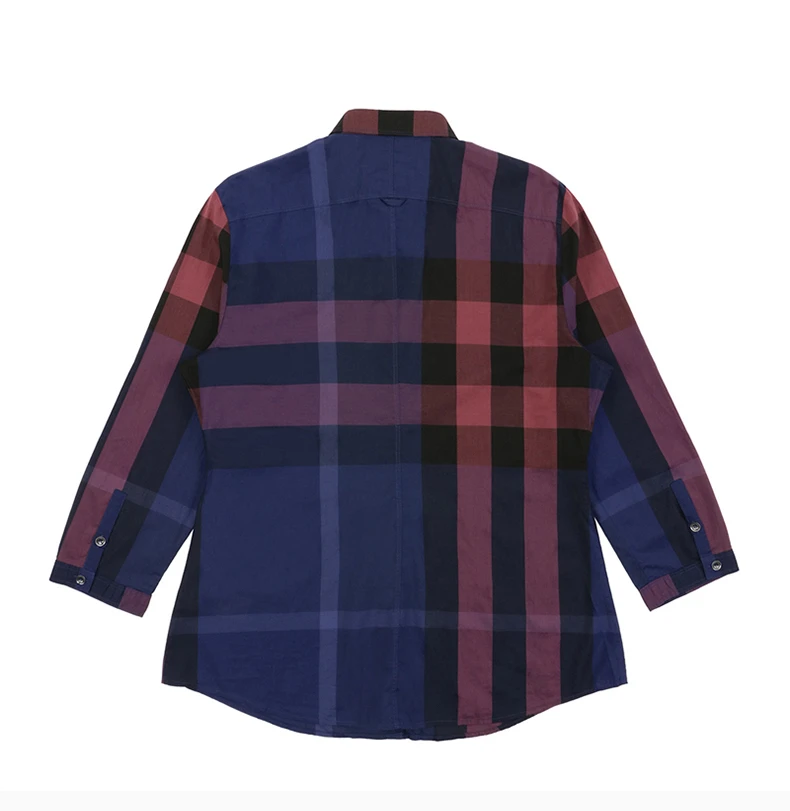 商品Burberry|BURBERRY 女士红蓝黑经典格纹长袖衬衫 3943844,价格¥2078,第4张图片详细描述