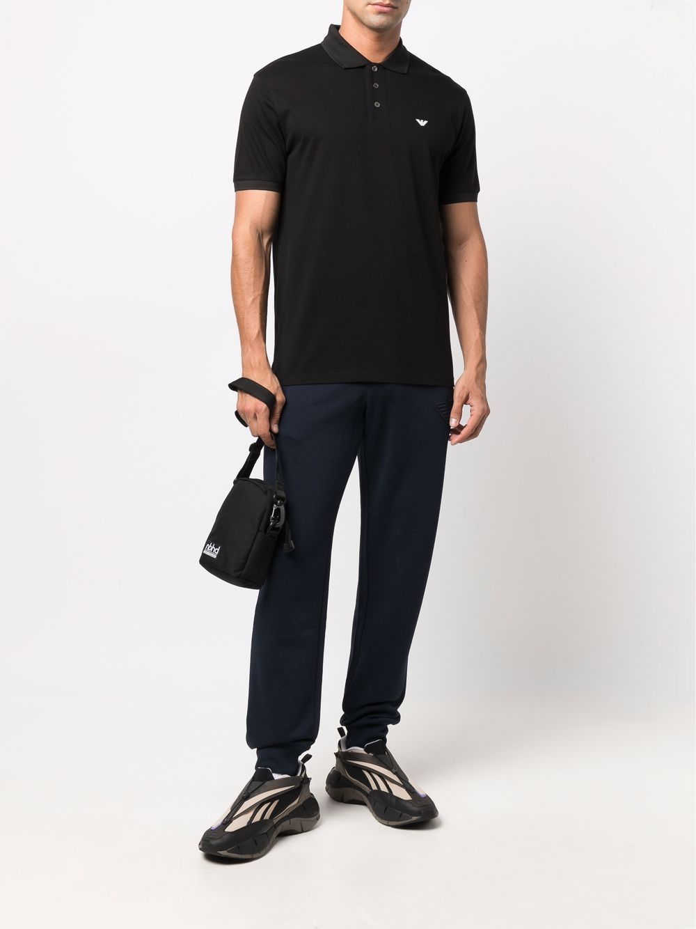 商品Emporio Armani|EMPORIO ARMANI 男士黑色POLO衫 8N1FQ2-1JTKZ-0999,价格¥586,第6张图片详细描述