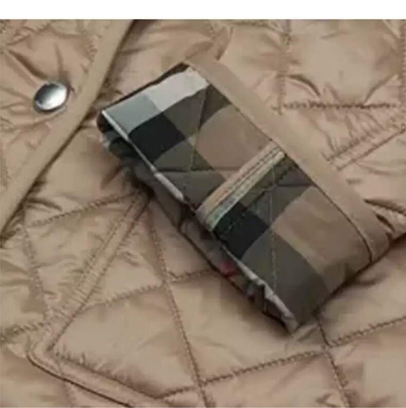 商品Burberry|BURBERRY/博柏利 女士米色聚酰胺贴袋按扣开襟棉服80841951 时尚优雅百搭,价格¥3033,第9张图片详细描述