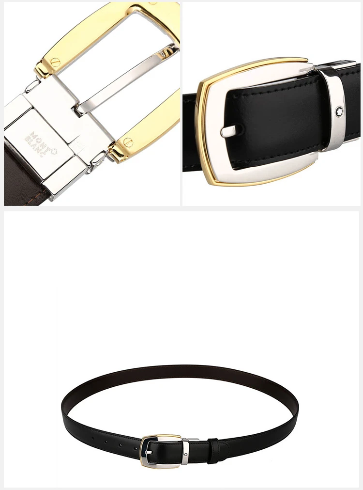 商品MontBlanc|Mont Blanc 万宝龙 男士牛皮商务腰带 111081,价格¥1522,第3张图片详细描述