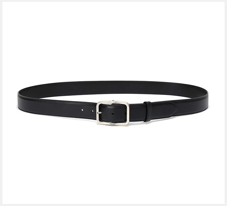 商品[国内直发] Prada|Prada 普拉达 男士黑色皮革复古简约时尚腰带 2CS013-2FAD-F0002,价格¥2609,第7张图片详细描述