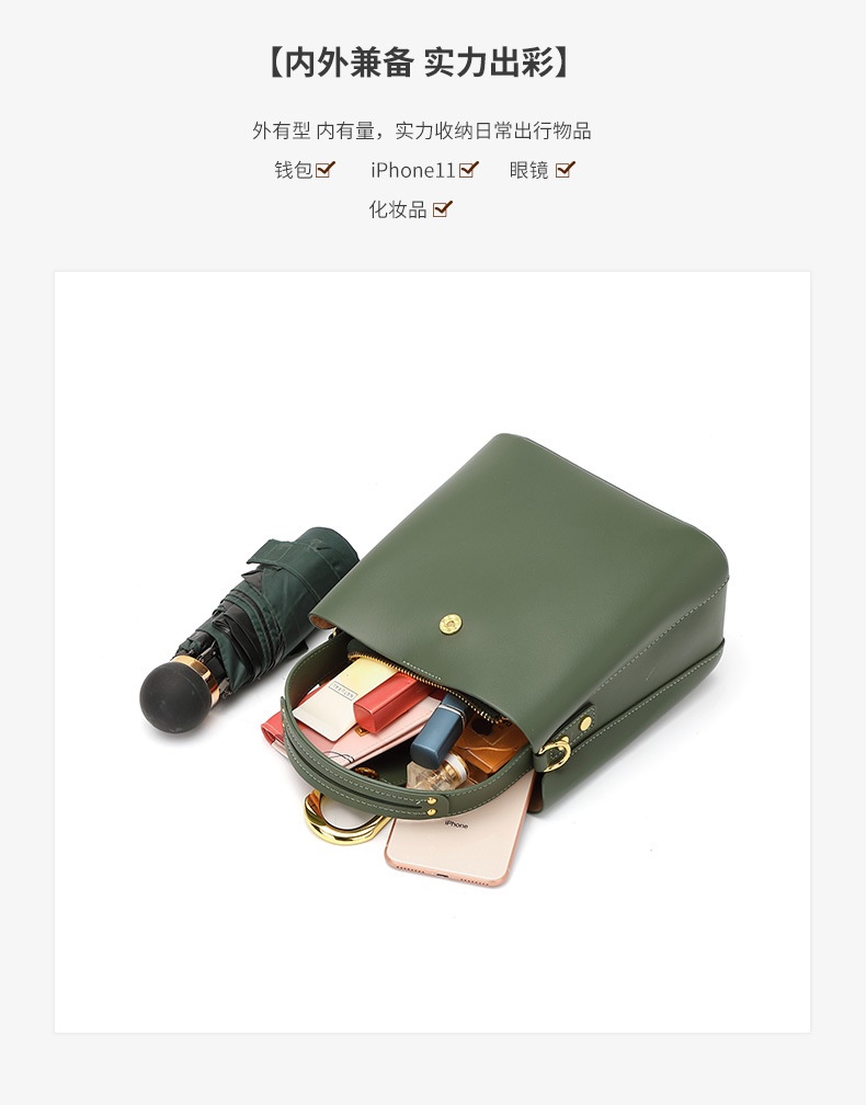 商品[国内直发] GLENVINTEN|格岚云顿水桶包2023新款时尚百搭大容量通勤手提单肩斜��挎包,价格¥447,第8张图片详细描述