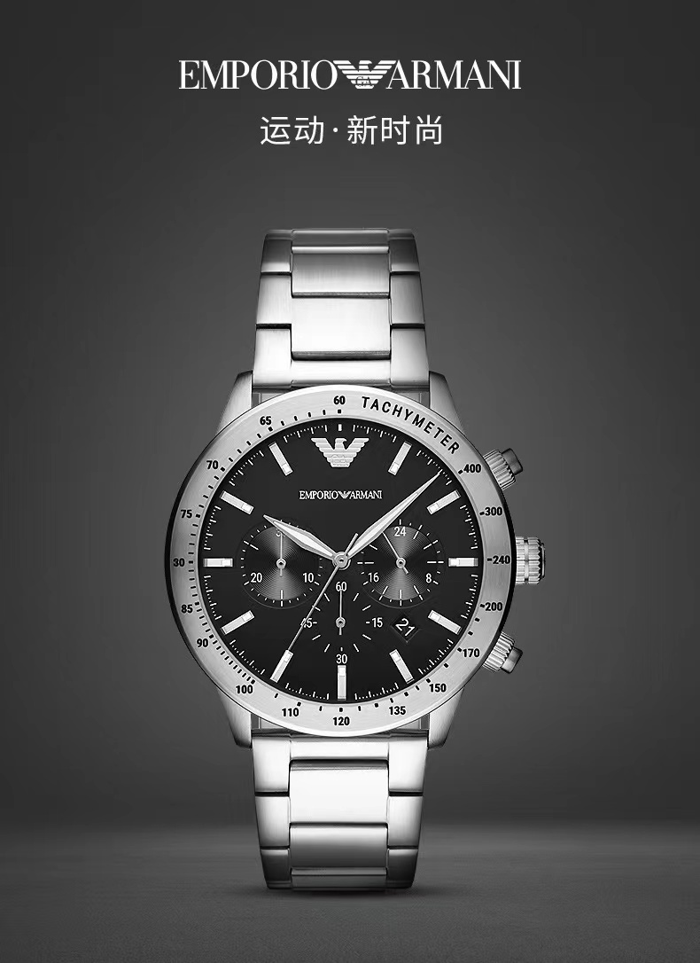 商品[国内直发] Emporio Armani|Armani阿玛尼时尚运动手表男 黑色男士手表AR11241,价格¥2132,第1张图片详细描述