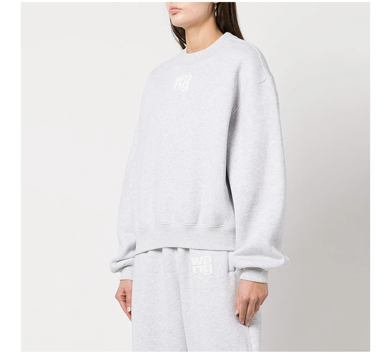 商品Alexander Wang|ALEXANDER WANG 浅灰色女士卫衣/帽衫 4CC3221360-050,价格¥1581,第5张图片详细描述