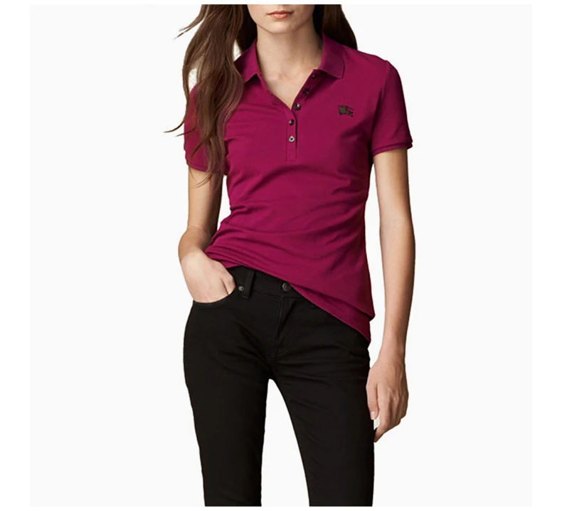 商品Burberry|BURBERRY 紫色女士POLO衫 3968557,价格¥873,第6张图片详细描述