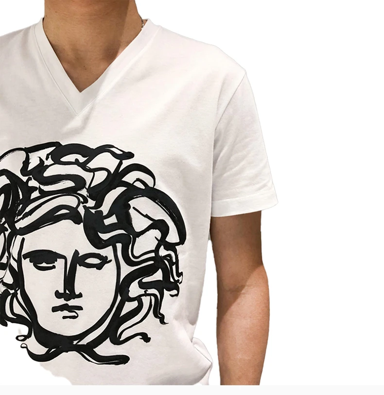 商品Versace|VERSACE 范思哲 白色棉男士T恤 A79224-A222614-A911,价格¥1387,第8张图片详细描述
