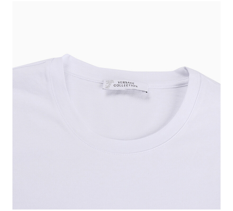 商品Versace|VERSACE COLLECTION 男士白色圆领棉质T恤 V800683-VJ00180-V9052,价格¥499,第9张图片详细描述