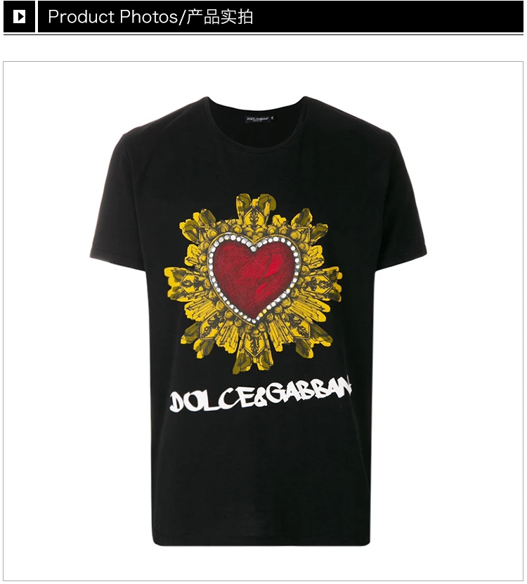 商品Dolce & Gabbana|Dolce&Gabbana 杜嘉班纳 男士黑色圆领半袖 G8IG8T-FH7OF-HNP30,价格¥1297,第14张图片详细描述