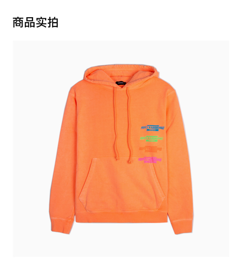 商品We11done|We11done 男士橘色印花卫衣 WD-TH1-21-502-U-NO,价格¥1404,第6张图片详细描述