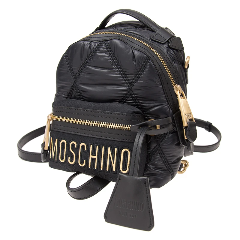 商品Moschino|Moschino 莫斯奇诺 女士黑色双肩包 B7606-8207-1555,价格¥2422,第5张图片详细描述