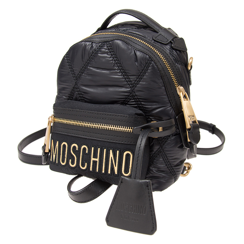 商品Moschino|Moschino 莫斯奇诺 女士黑色双肩包 B7606-8207-1555,价格¥2358,第7张图片详细描述