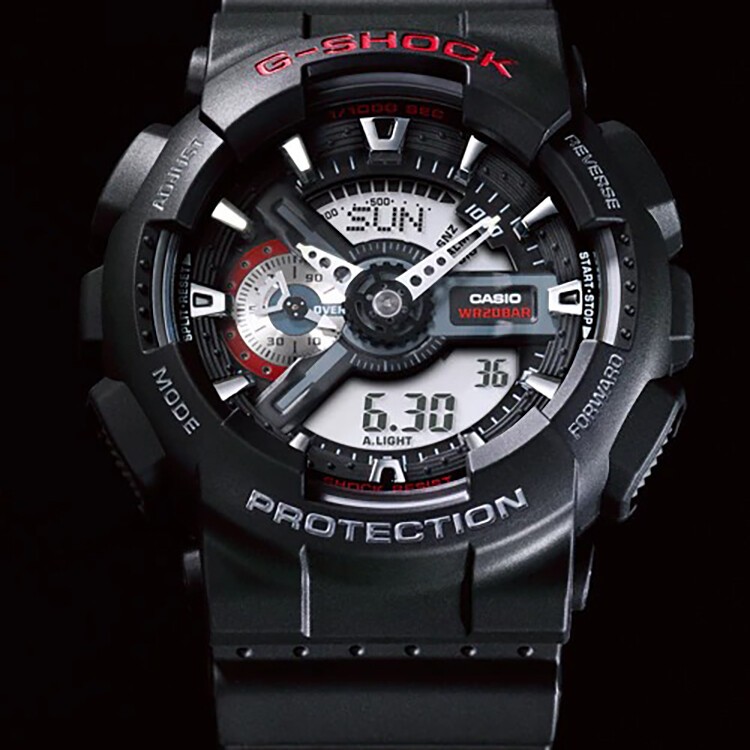 商品[国内直发] Casio|卡西欧（CASIO）手表g-shock黑金多功能防震防水运动节日礼物送男友男表 GA-110-1A-黑色-GA-110-1A,价格¥1009,第3张图片详细描述