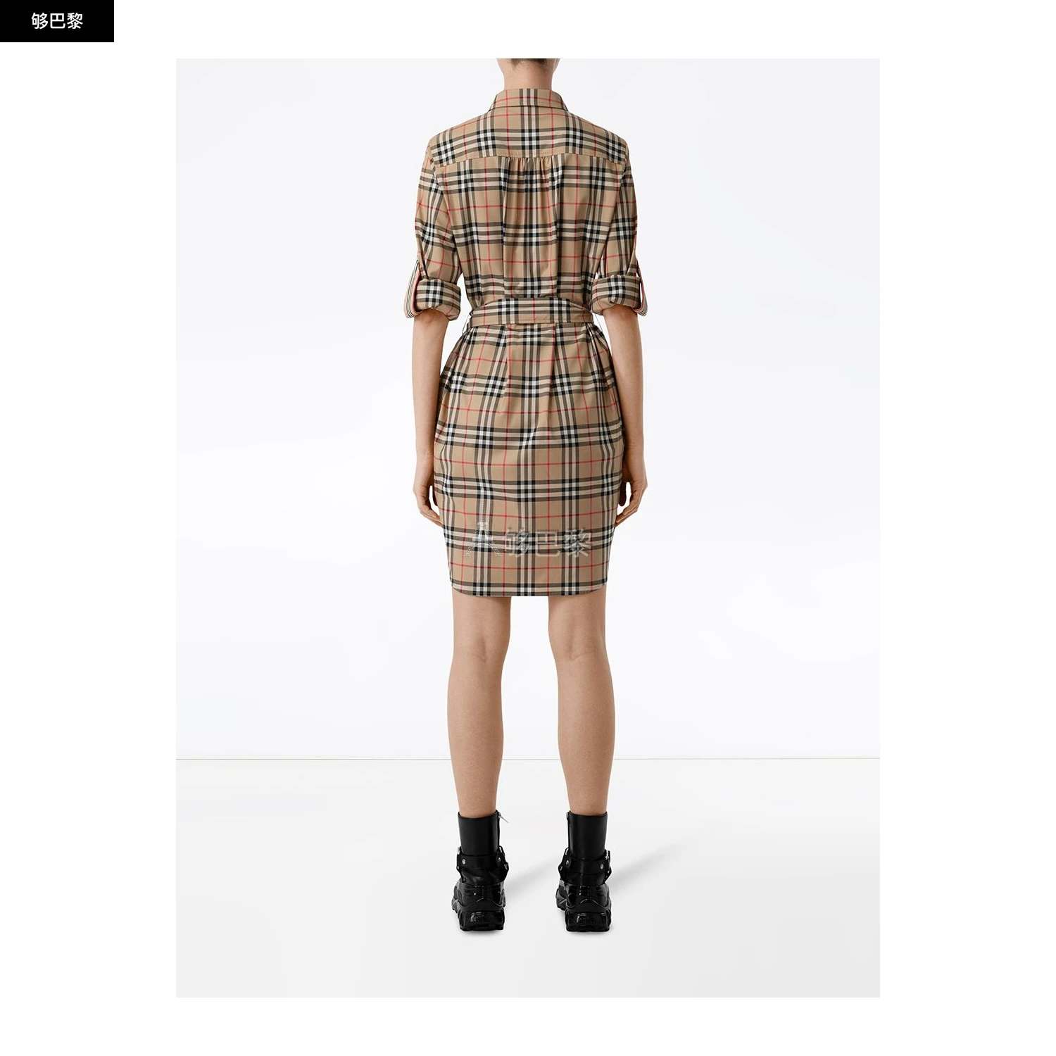 商品Burberry|【特惠7.9折】包邮包税【预售7天发货】 BURBERRY 2024春夏 女士 连衣裙 连衣裙 3405994 8085647A7028 ,价格¥6276,第5张图片详细描述