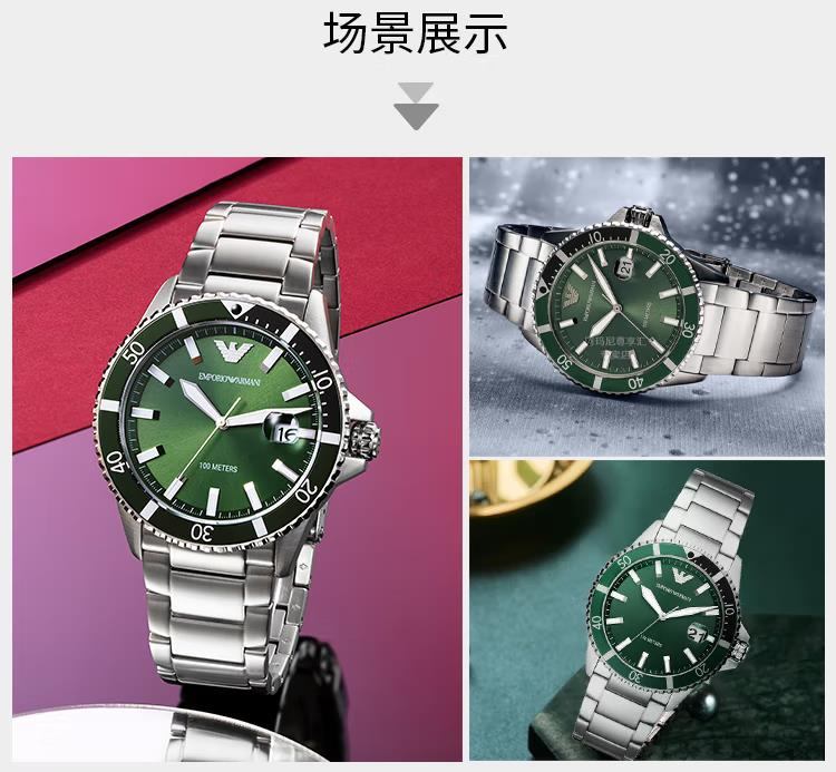 商品[国内直发] Emporio Armani|ARMANI阿玛尼手表欧美时尚运动防水钢带计时男表AR11361,价格¥2020,第5张图片详细描述