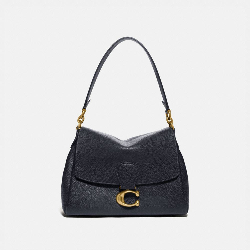 商品[国内直发] Coach|蔻驰女包COACH 奢侈品女士藏青色经典C扣单肩手提斜挎包藏青 3954 B4BHP,价格¥908,第1张图片详细描述