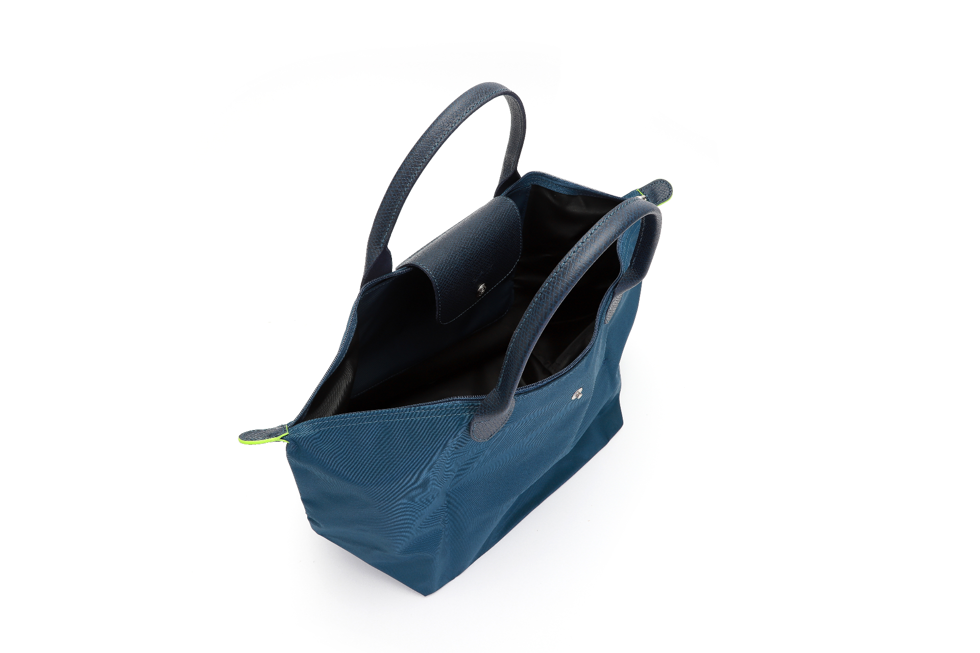 商品[国内直发] Longchamp|珑骧 LONGCHAMP 奢侈品 女士LE PLIAGE GREEN环保系列中号深海蓝色织物短柄可折叠手提包饺子包 1623 919 P57,价格¥852,第5张图片详细描述