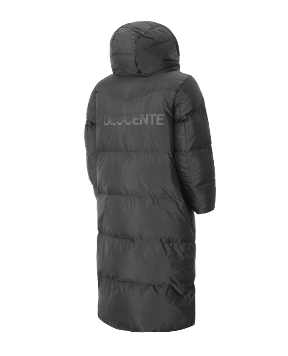 商品DESCENTE|【享贝家】（国内现货）DESCENTE 迪桑特长款连帽羽绒服 男女同款 灰色 SM323BDJ91GRY G-LY,价格¥1408,第2张图片详细描述
