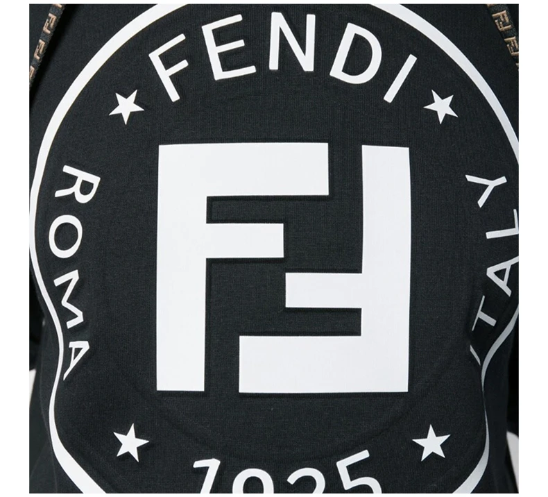 商品[国内直发] Fendi|Fendi 芬迪 女士黑色双F标志连帽衫 FAF105-A6ML-F13IY,价格¥4045,第8张图片详细描述