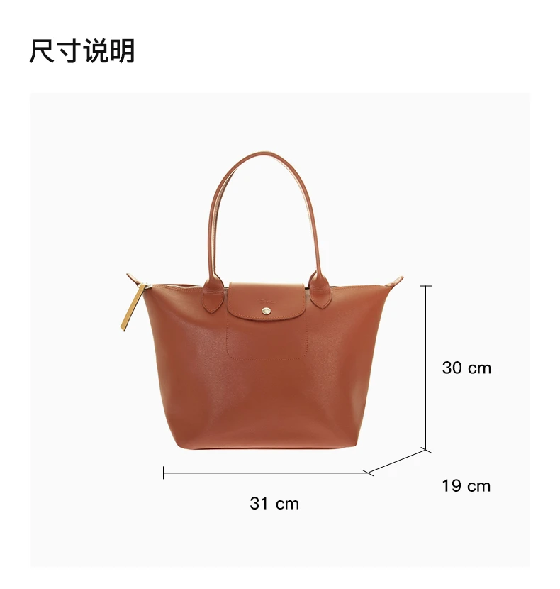 商品Longchamp|LONGCHAMP 砖红色女士单肩包 2605HYQ213,价格¥1209,第3张图片详细描述