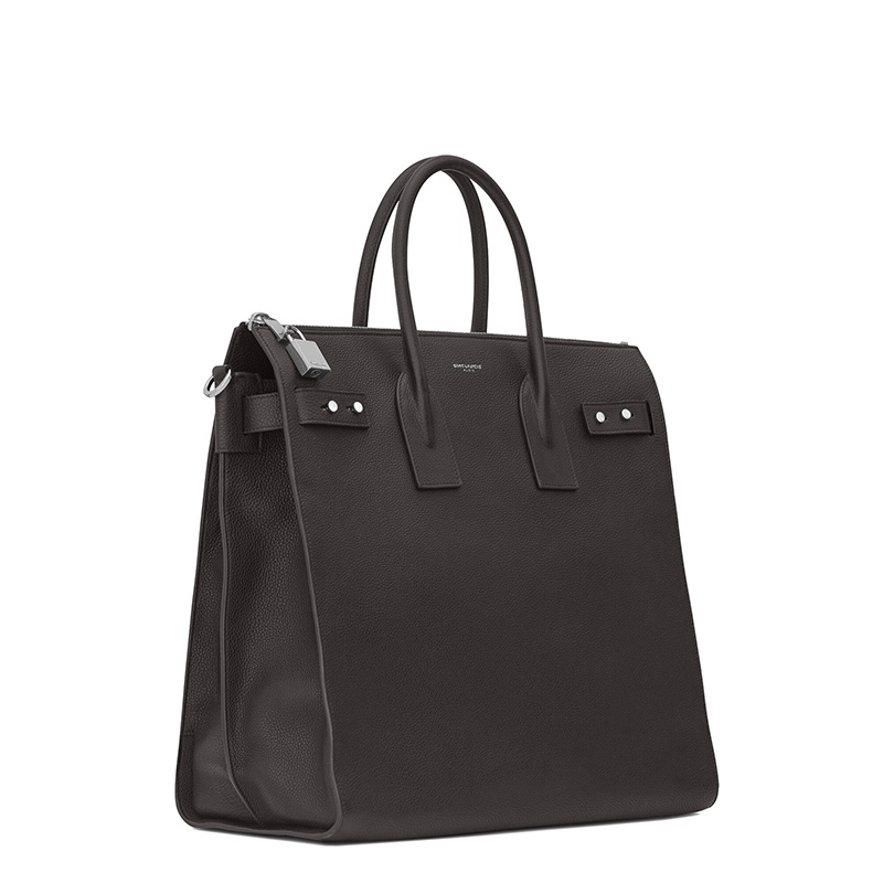 商品Yves Saint Laurent|SAINT LAURENT PARIS/圣罗兰 YSL NORTH/SOUTH系列男士风暴灰柔软小牛皮锁头可拆卸肩带手提斜挎单肩包480583DTI0E1112,价格¥19111,第6张图片详细描述