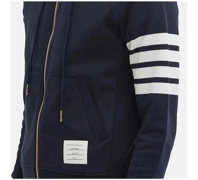 商品Thom Browne|THOM BROWNE 海军蓝色男士卫衣/帽衫 MJT022H-00535-461,价格¥3942,第8张图片详细描述