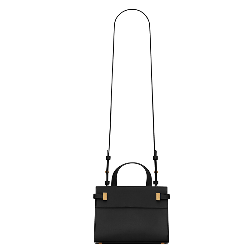 商品Yves Saint Laurent|SAINT LAURENT PARIS/圣罗兰 YSL MANHATTAN系列 女士nano号黑色小牛皮磁性夹扣开合单肩斜挎手提包,价格¥14350,第6张图片详细描述