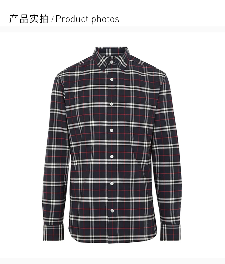 商品Burberry|BURBERRY 海军蓝色男士衬衫 8004835,价格¥2054,第5张图片详细描述