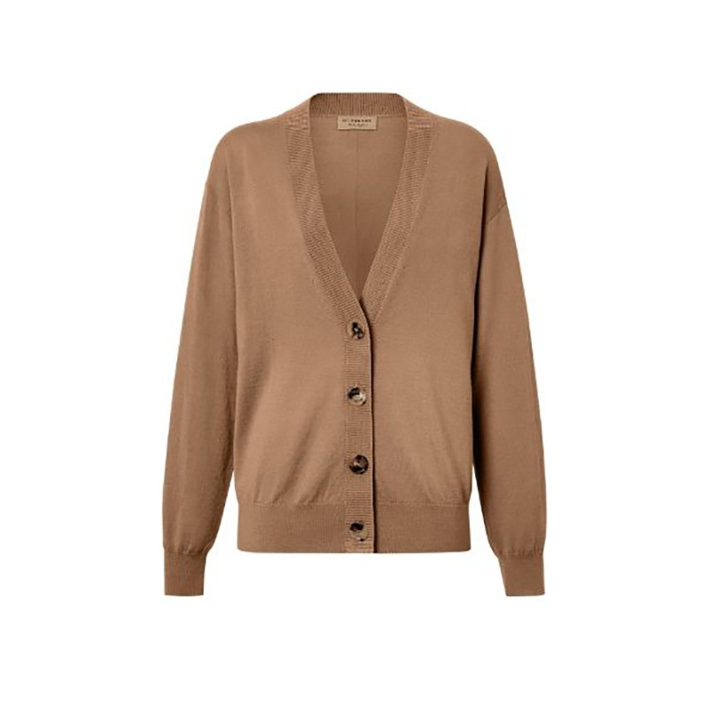 商品Burberry|BURBERRY/博柏利 女士米色羊毛针织开衫 80748851,价格¥1547,第2张图片详细描述