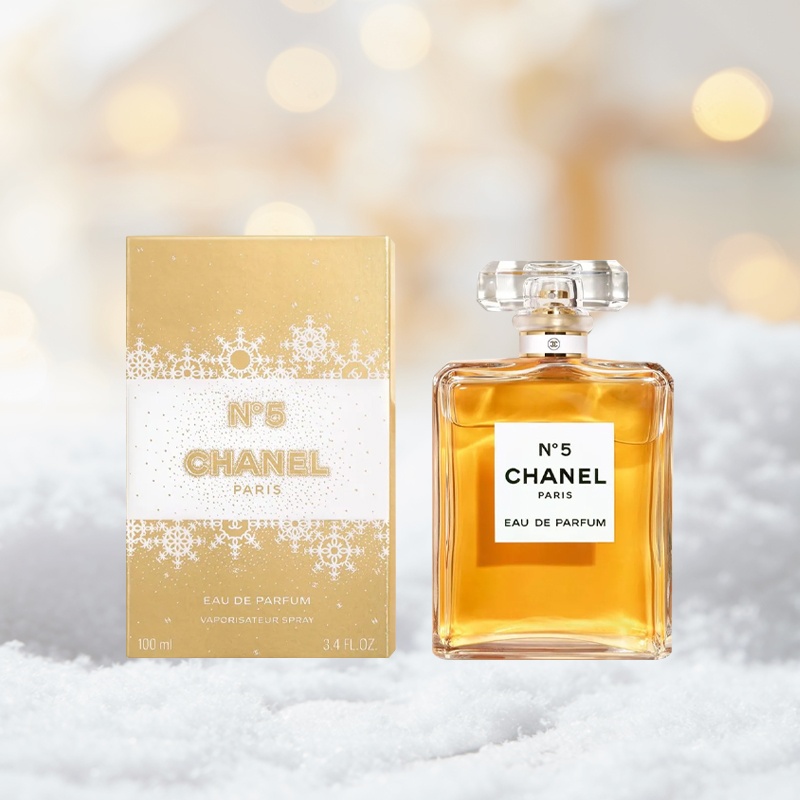 商品Chanel|香奈儿五号香水(经典) 节日限定礼盒装EDP女士浓香水 100ml 醛香花香调,价格¥1591,第3张图片详细描述