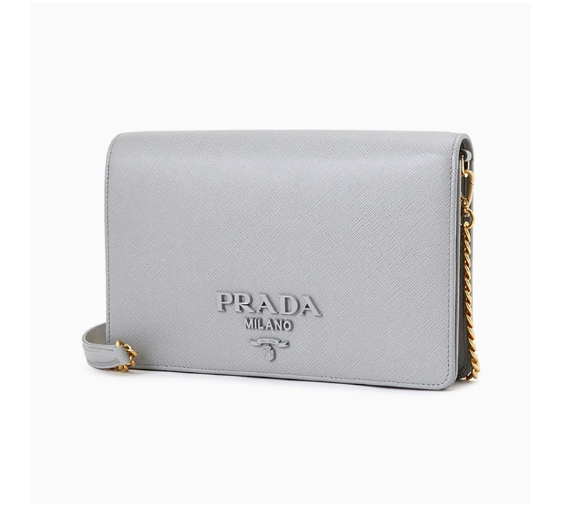 商品[国内直发] Prada|PRADA  灰色牛皮女士单肩包  1BP018-NZV-F0ZZX-COO,价格¥11709,第5张图片详细描述