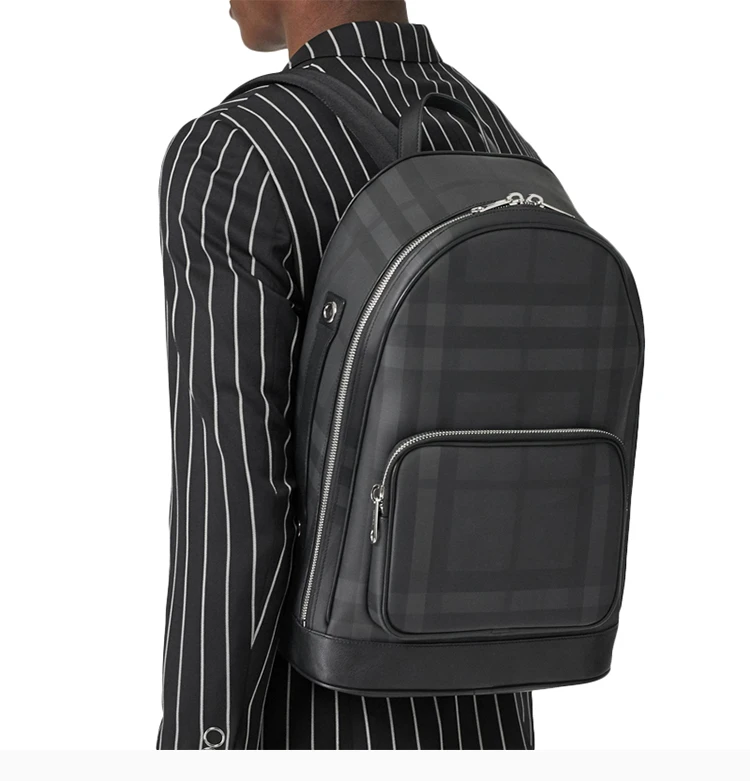 商品[国内直发] Burberry|Burberry 博柏利 男士格纹拼皮革双肩包 8013988,价格¥6746,第8张图片详细描述