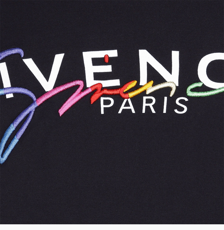 商品[国内直发] Givenchy|Givenchy 纪梵希 男士黑色渐变印花连帽卫衣 BMJ03D30AF-001,价格¥4868,第8张图片详细描述