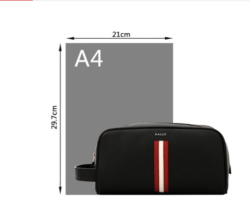 商品Bally|巴利 TAKIMO 黑色红白条纹织带手拿包TAKIMO.LT-6226521（澳门仓发货）,价格¥2587,第4张图片详细描述