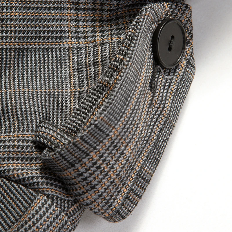 商品Sandro|SANDRO 女士格纹聚酯纤维风衣 R130071P-HOUNDSTOOTH,价格¥896,第5张图片详细描述