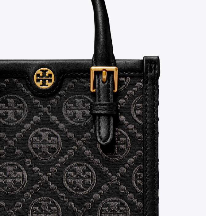 商品Tory Burch|汤丽柏琦 老花满印提花帆布皮质迷你女款手提单肩斜挎包（香港仓发货）,价格¥2182,第18张图片详细描述