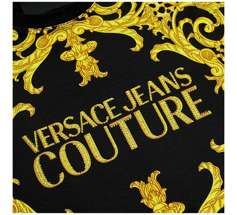 商品[国内直发] Versace|VERSACE JEANS COUTURE 拼色男士T恤 B2HUA7FP-36244-923,价格¥1245,第6张图片详细描述