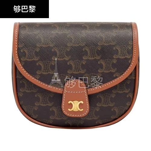 商品Celine|包邮包税【预售7天发货】 CELINE赛琳思琳 23秋冬 女士 单肩包 Besace迷你标志印花牛皮革手袋 CEL37ZX5BRW,价格¥9631,第3张图片详细描述