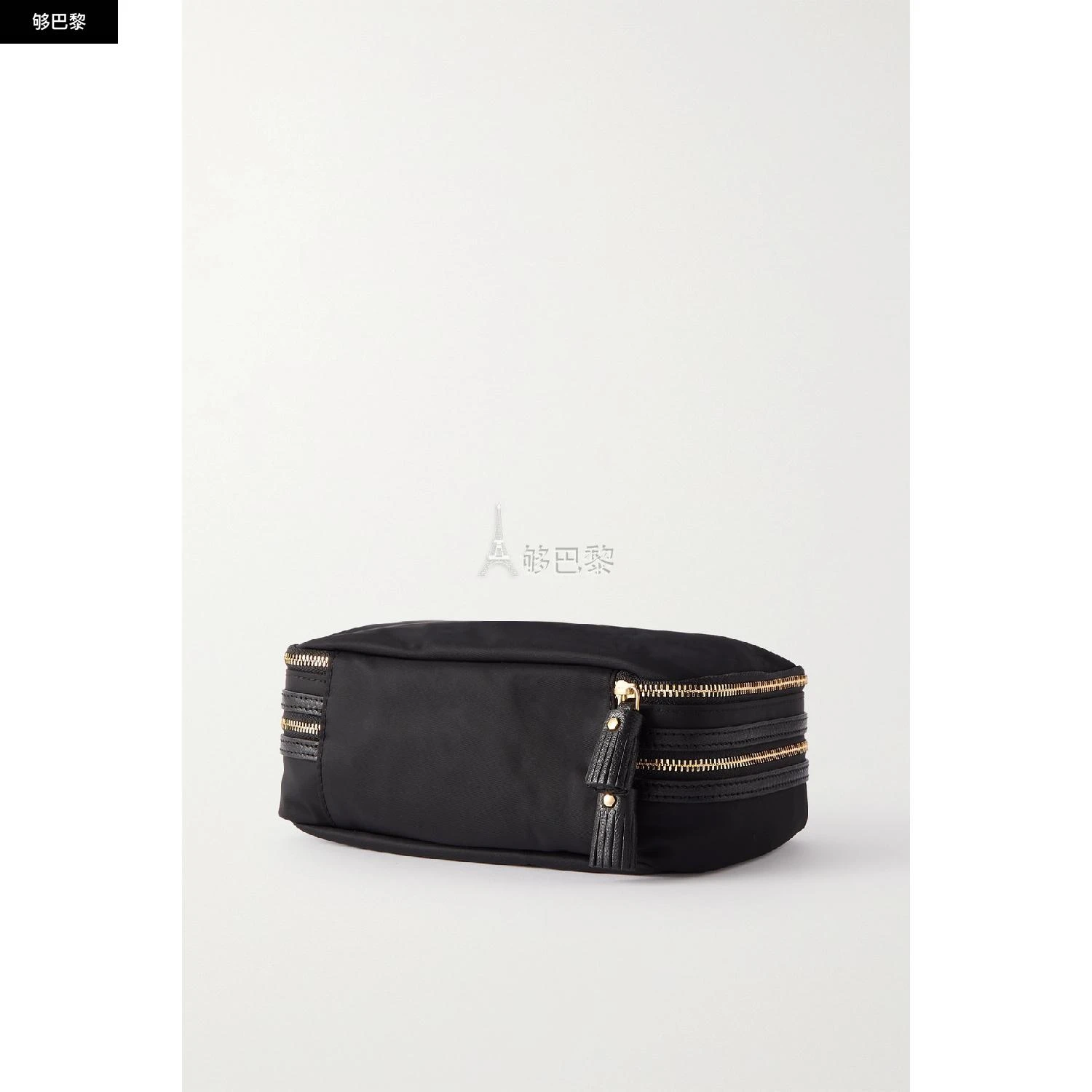 商品Anya Hindmarch|包邮包税【预售7天发货】 ANYA HINDMARCH 23秋冬 女士 收纳包 皮革边饰尼龙小袋 1647597287812100 5050925152860Black ,价格¥2857,第5张图片详细描述