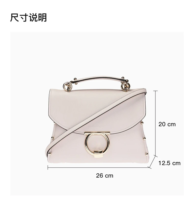 商品[国内直发] Salvatore Ferragamo|SALVATORE FERRAGAMO 女士粉色皮革托特包 21-H528-704895,价格¥9193,第3张图片详细描述