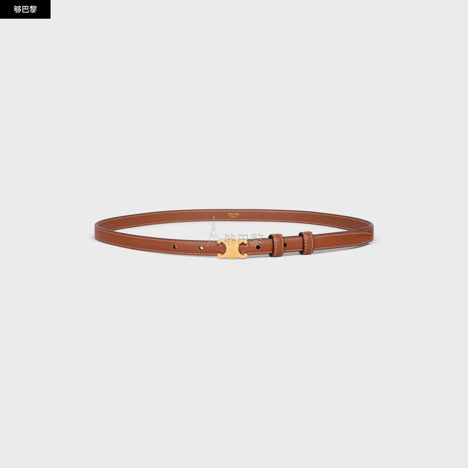商品Celine|【预售】 赛琳 25春夏 女士 腰带 TEEN TRIOMPHE牛皮革腰带 45BA33A78.04LU ,价格¥3823,第4张图片详细描述