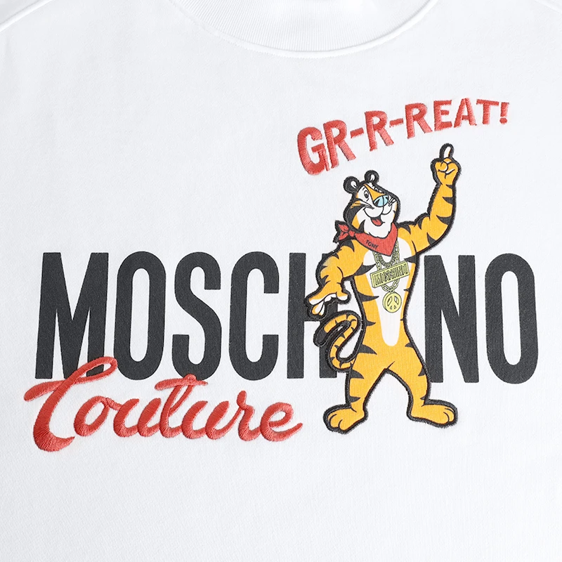 商品Moschino|MOSCHINO 女白色女士卫衣/帽衫 A1778_1027_1001,价格¥1463,第5张图片详细描述