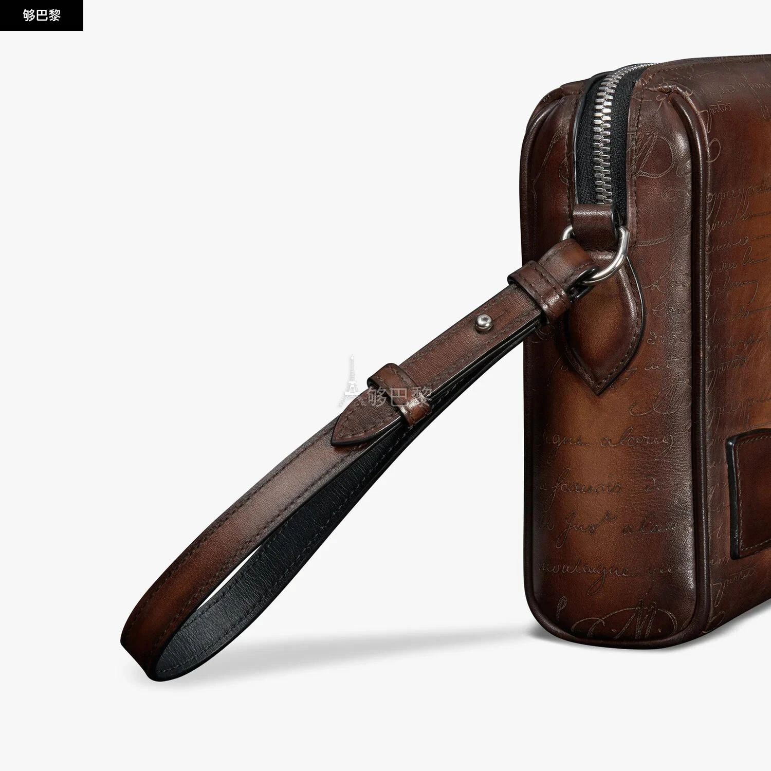 商品Berluti|【预售】 伯鲁提 24秋冬 男士 手拿包 Rosewood Scritto Leather Pouch ROSEWOOD__NEO-JOUR-V2_ML6,价格¥12339,第3张图片详细描述