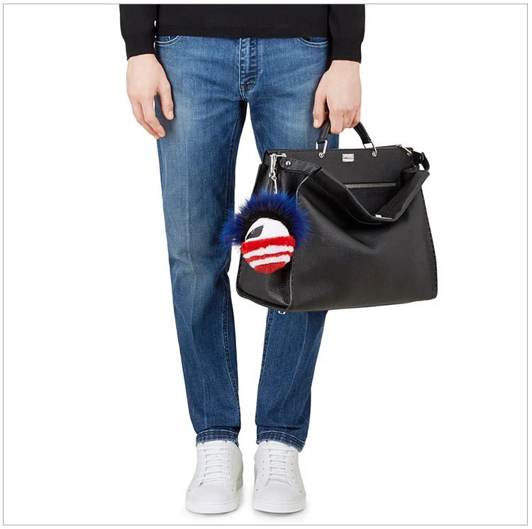 商品[国内直发] Fendi|Fendi 芬迪 白色黑色深蓝色狐狸和水貂皮 7AR604-SIY-F05JU,价格¥5771,第13张图片详细描述