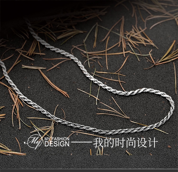商品[国内直发] MYFD|MYFD 项链男女中性S925银麻绳链霸气潮牌嘻哈个性配链链子,价格¥185,第1张图片详细描述