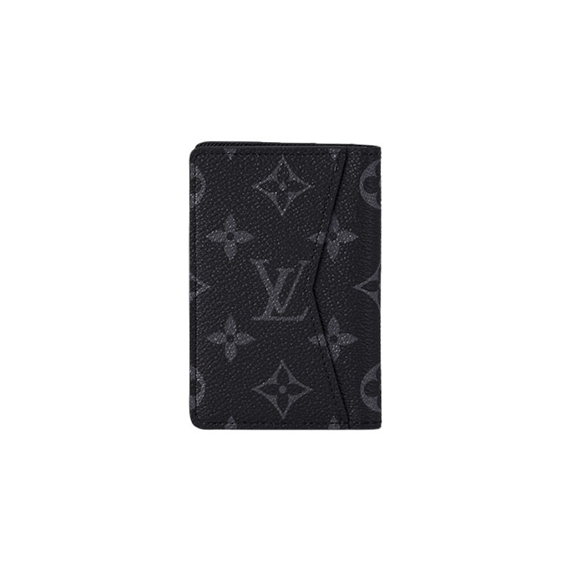 商品Louis Vuitton|【预售十天】路易威登 23新款 男士黑色交织字母帆布紧凑型卡包 M61696,价格¥2901,第3张图片详细描述