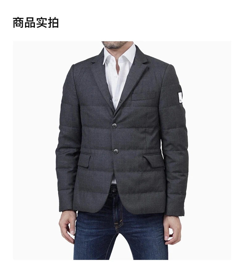 商品[国内直发] Moncler|MONCLER 深灰色男士外套 3007903-10183-955,价格¥9133,第4张图片详细描述