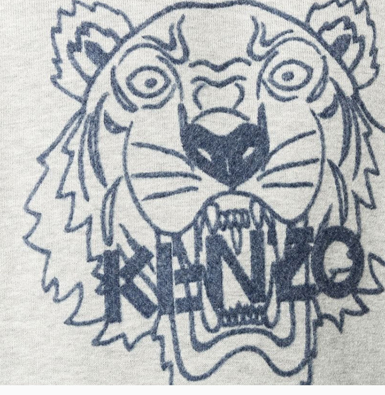 商品Kenzo|Kenzo 高田贤三 男士灰色卫衣 FA65PU5303XA-94,价格¥1201,第9张图片详细描述