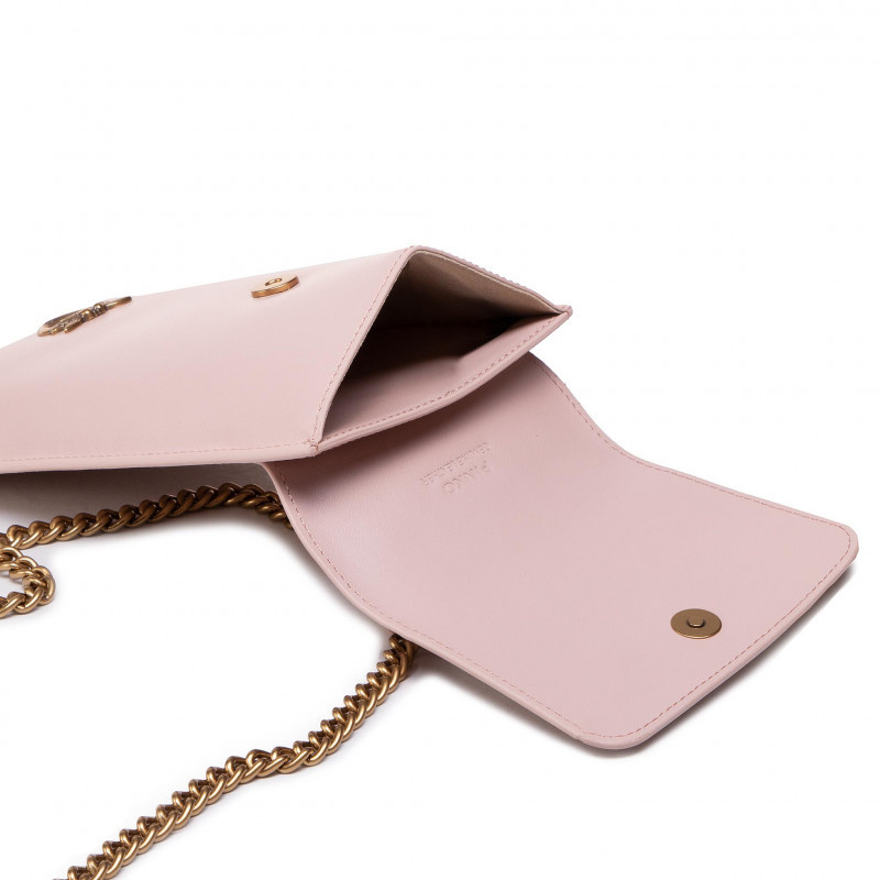商品PINKO|PINKO 女士粉色皮革智能手机护套 1P225N-Y6XT-O81,价格¥506,第5张图片详细描述