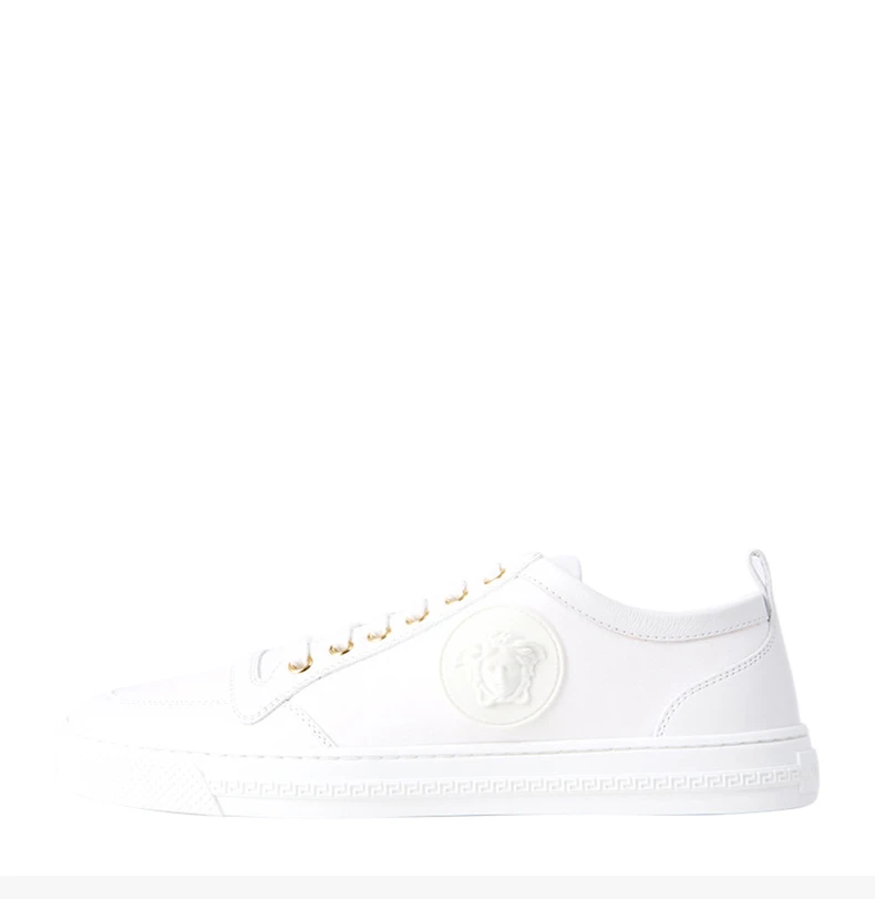 商品Versace|VERSACE 范思哲 男士白色休闲板鞋 DSU5916-D3TEVG-D010H,价格¥2590,第5张图片详细描述